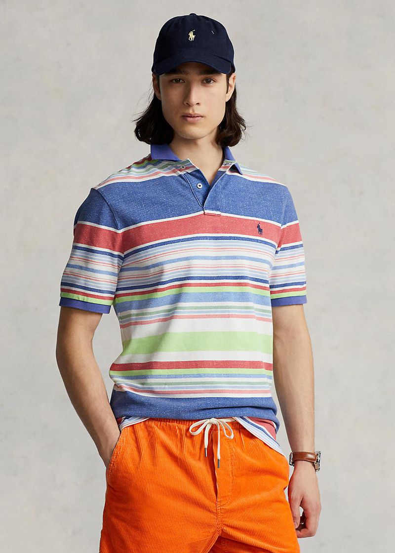 Poleras Polo Polo Ralph Lauren Hombre Classic Fit Striped Mesh Chile Multicolor EVKYS-7985